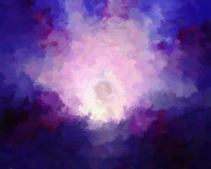 Impressionist artwork of shades of purple